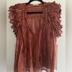 Gorgeous Ulla Johnson semi sheer copper top!